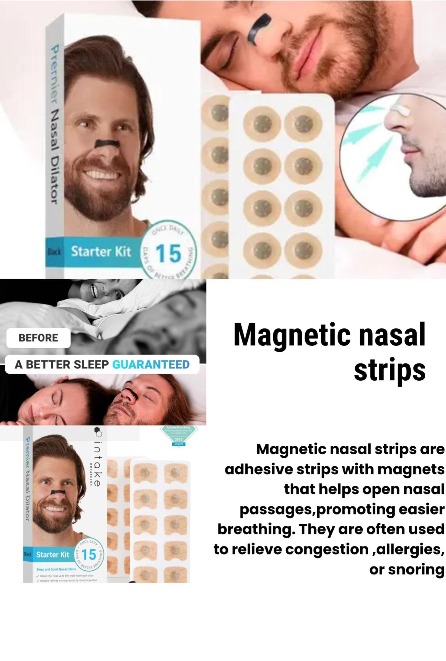 Magnetic Nasal Strips – Breathe Better, Sleep Deeper